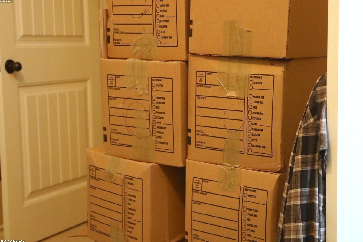 Stacked boxes ready for packing and protection services